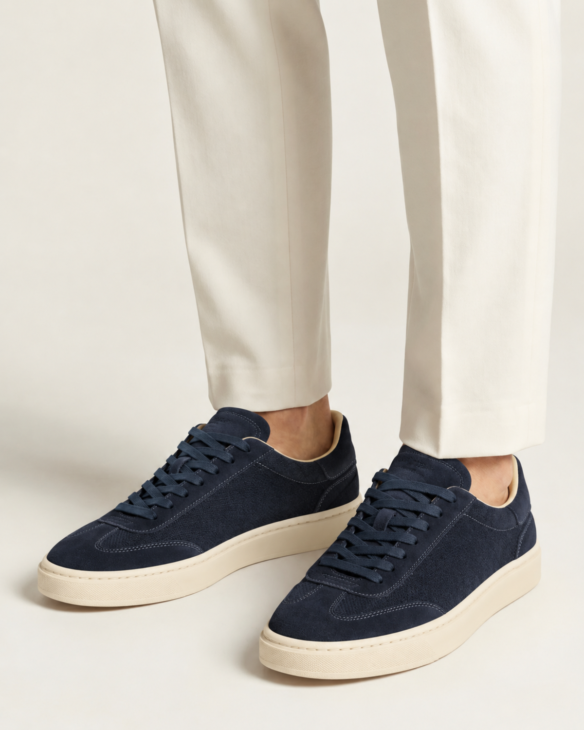 LUCIEN SUEDE TRAINER - NAVY