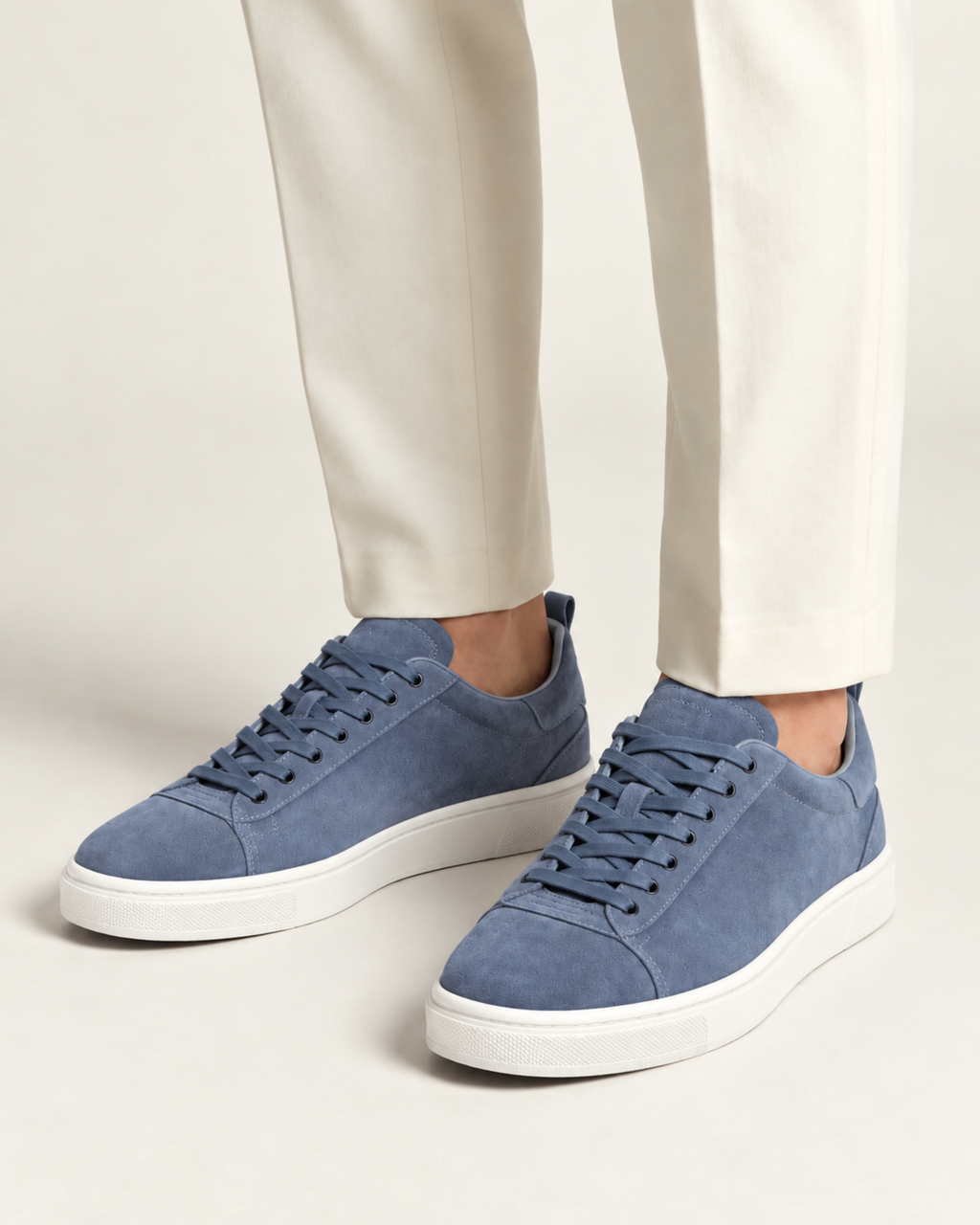 SUEDE WALK TRAINER - SKYBLUE