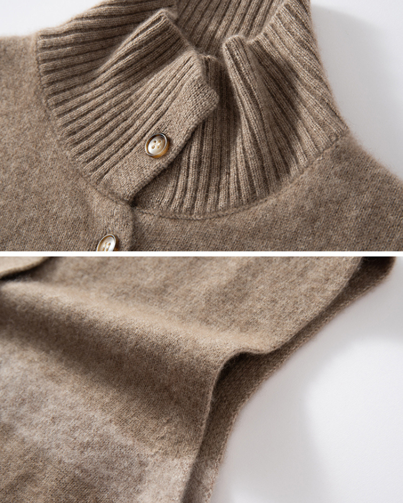 CASHMERE SLEEVELESS TURTLENECK