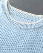 MERINO TWO-TONE CREWNECK