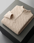 MERINO CABLE HALF ZIP