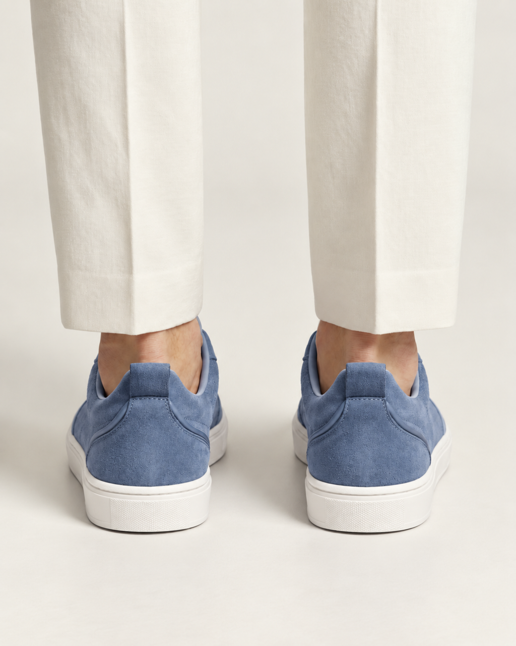 SUEDE WALK TRAINER - SKYBLUE