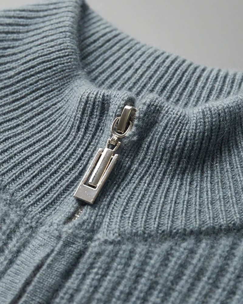 CASHMERE RIBBED CLASSIC CARDIGAN
