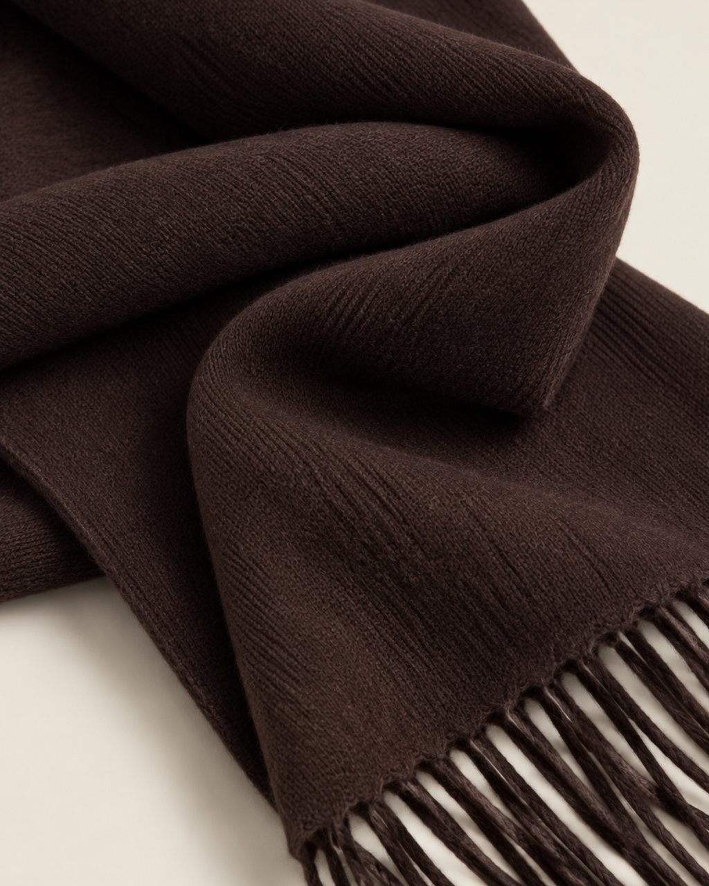 LUCIEN MERINO WOOL SCARF - ESPRESSO