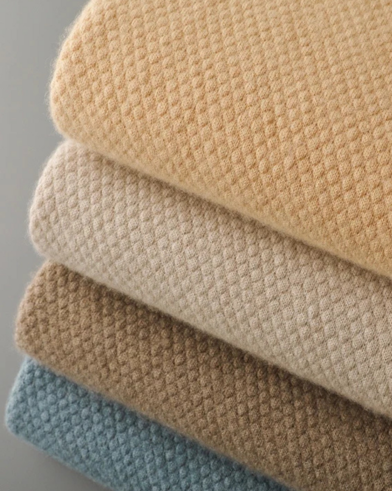CASHMERE TWO-TONE CLASSIC POLO