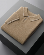 CASHMERE TWO-TONE CLASSIC POLO