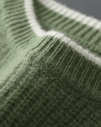 MERINO TWO-TONE CREWNECK