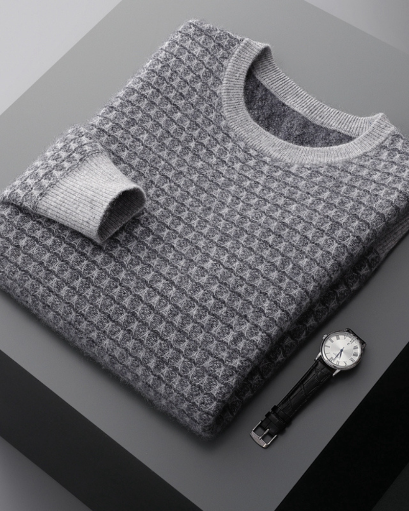 CASHMERE JACQUARD CLASSIC CREWNECK