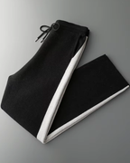 MERINO WIDE STRIPED LEISURE TROUSERS