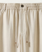 CAPRI STRETCH LINEN TROUSER - SAND