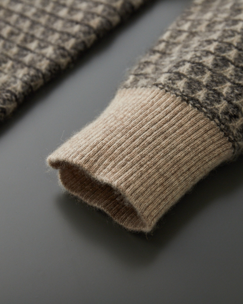CASHMERE JACQUARD CLASSIC CREWNECK