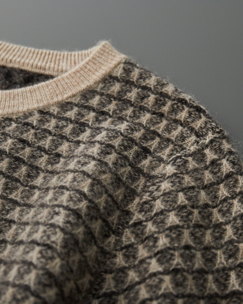 CASHMERE JACQUARD CLASSIC CREWNECK