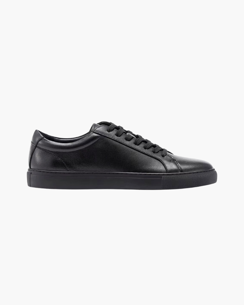 ESSENTIAL LEATHER SNEAKER – BLACK