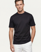 MERCERIZED COTTON TEE - BLACK