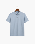 MERCERIZED COTTON POLO - SEA BLUE