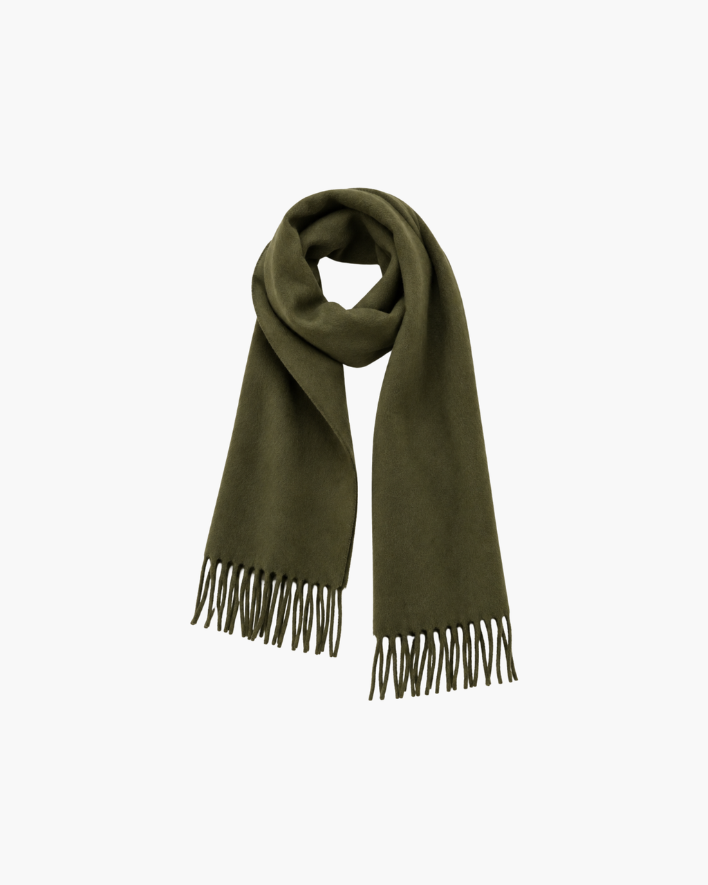 LUCIEN MERINO WOOL SCARF - OLIVE