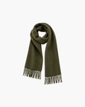 LUCIEN MERINO WOOL SCARF - OLIVE