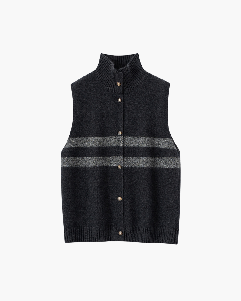 CASHMERE SLEEVELESS TURTLENECK