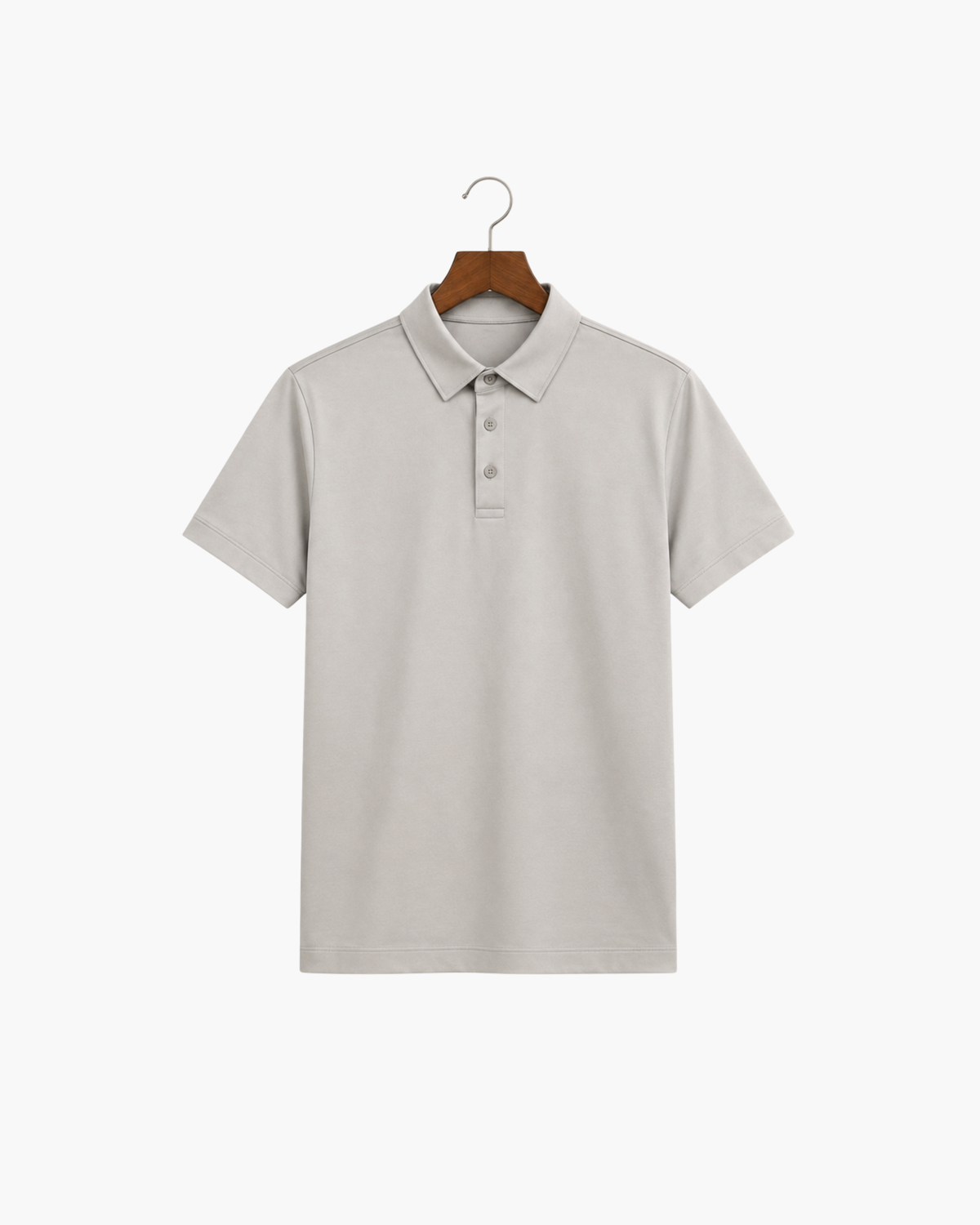 MERCERIZED COTTON POLO - GREY