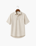 MONZA LINEN POLO - BEIGE