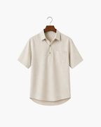 MONZA LINEN POLO - BEIGE