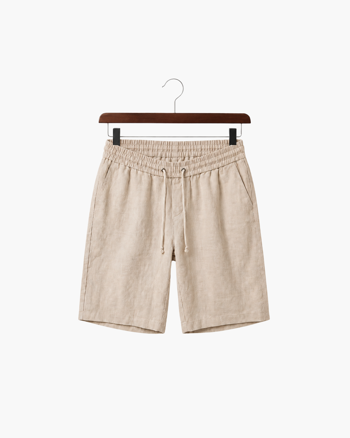 LECCI LINEN DRAWSTRING SHORT - BEIGE