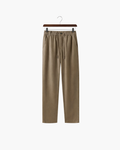 CAPRI STRETCH LINEN TROUSER - BROWN