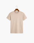 MERCERIZED COTTON TEE - BEIGE