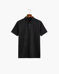 MERCERIZED COTTON POLO - BLACK