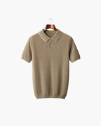 CASHMERE TWO-TONE CLASSIC POLO