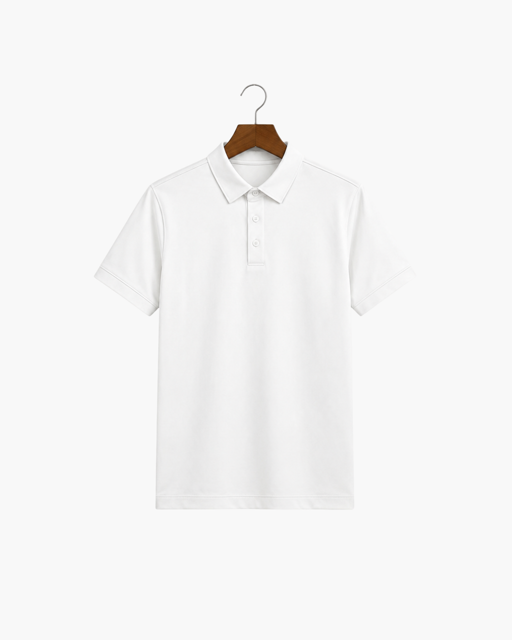 MERCERIZED COTTON POLO - WHITE