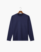 MERCERIZED COTTON LONGSLEEVE - NAVY