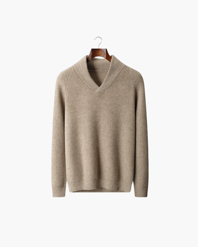 CASHMERE SHAWL COLLAR SWEATER