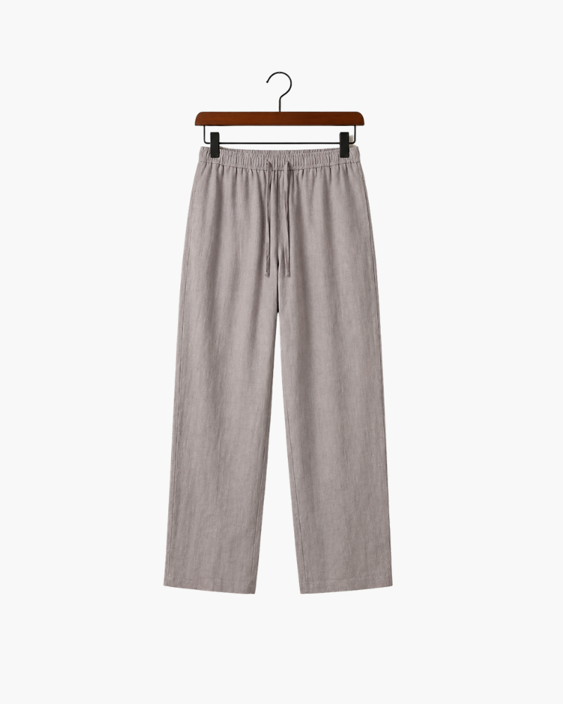 CATANIA LINEN TROUSERS - GREY