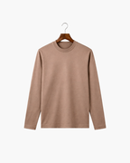 MERCERIZED COTTON LONGSLEEVE - TAUPE
