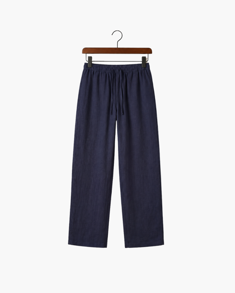 CATANIA LINEN TROUSERS - BLUE