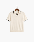 RIVARO KNITTED POLO - IVORY