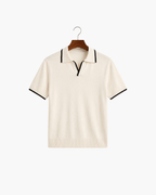 RIVARO KNITTED POLO - IVORY