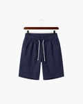LECCI LINEN DRAWSTRING SHORT - NAVY