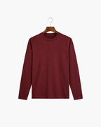 MERCERIZED COTTON LONGSLEEVE - BURGUNDY
