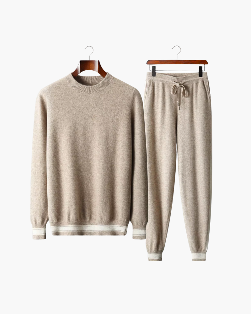 CASHMERE STRIPED SIGNATURE SET