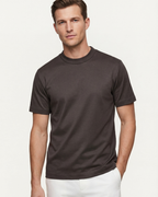 MERCERIZED COTTON TEE - GREY