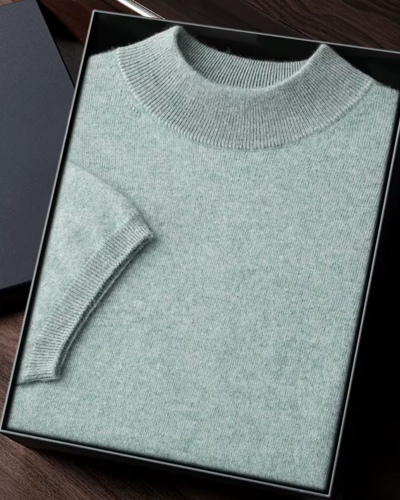 CASHMERE MOCK NECK ESSENTIAL TEE