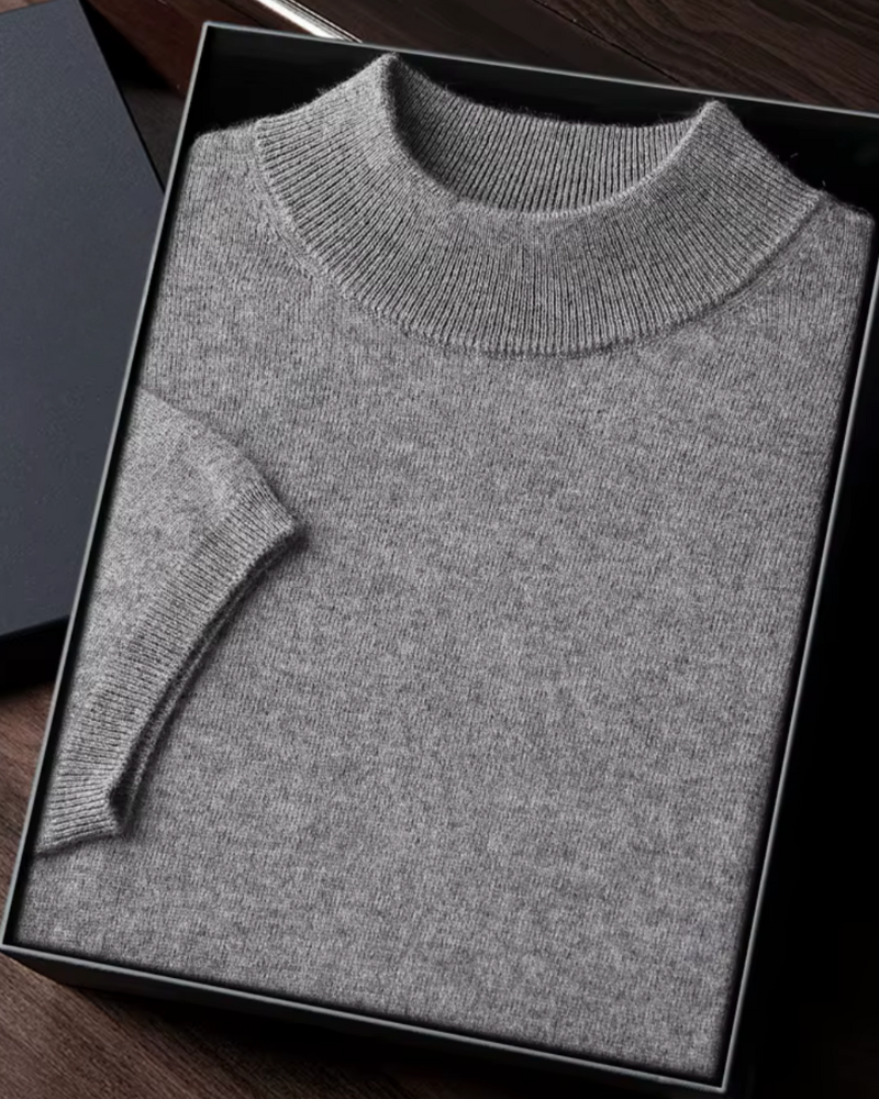 CASHMERE MOCK NECK ESSENTIAL TEE