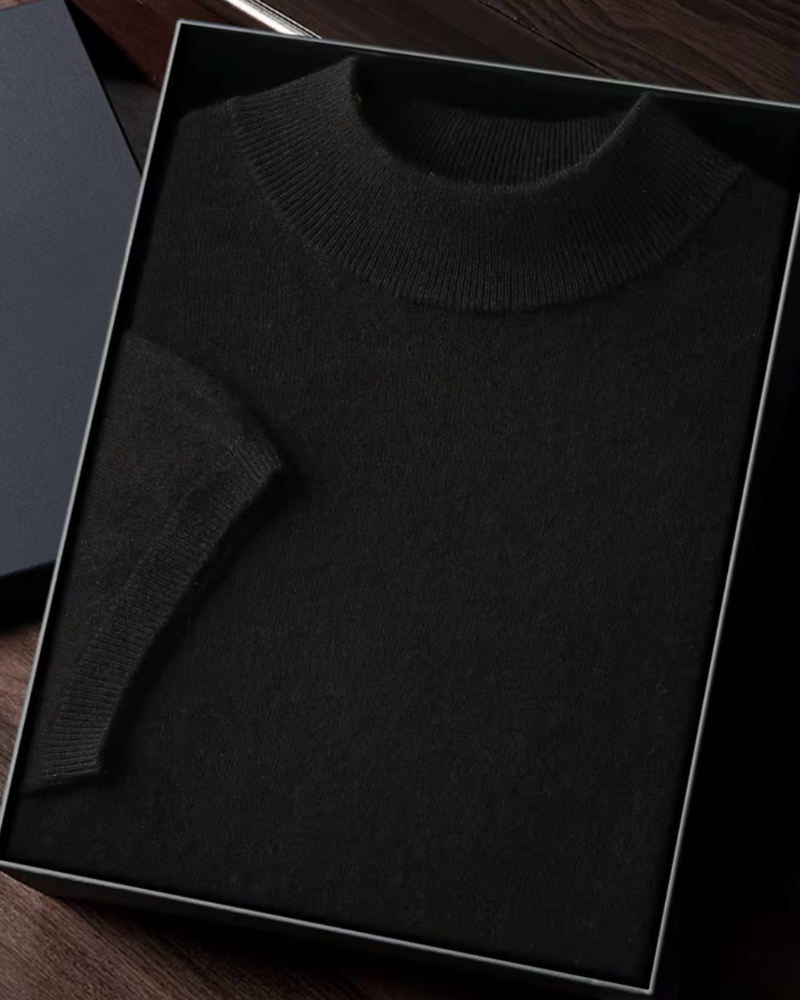 CASHMERE MOCK NECK ESSENTIAL TEE