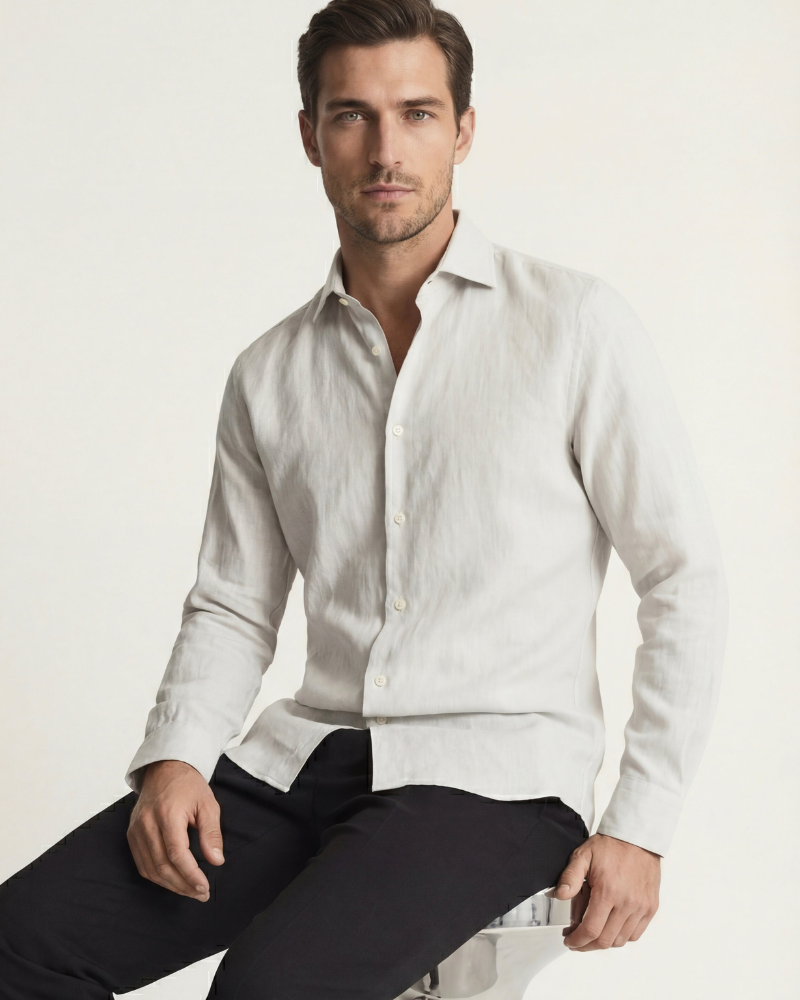 CAPRI LINEN SHIRT - WHITE