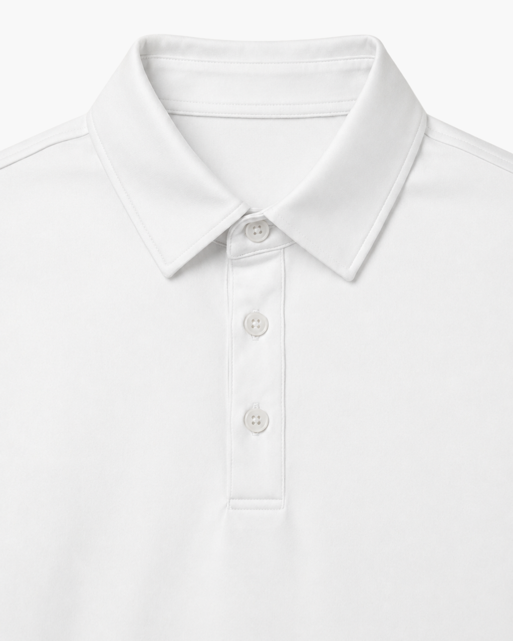 MERCERIZED COTTON POLO - WHITE