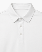 MERCERIZED COTTON POLO - WHITE