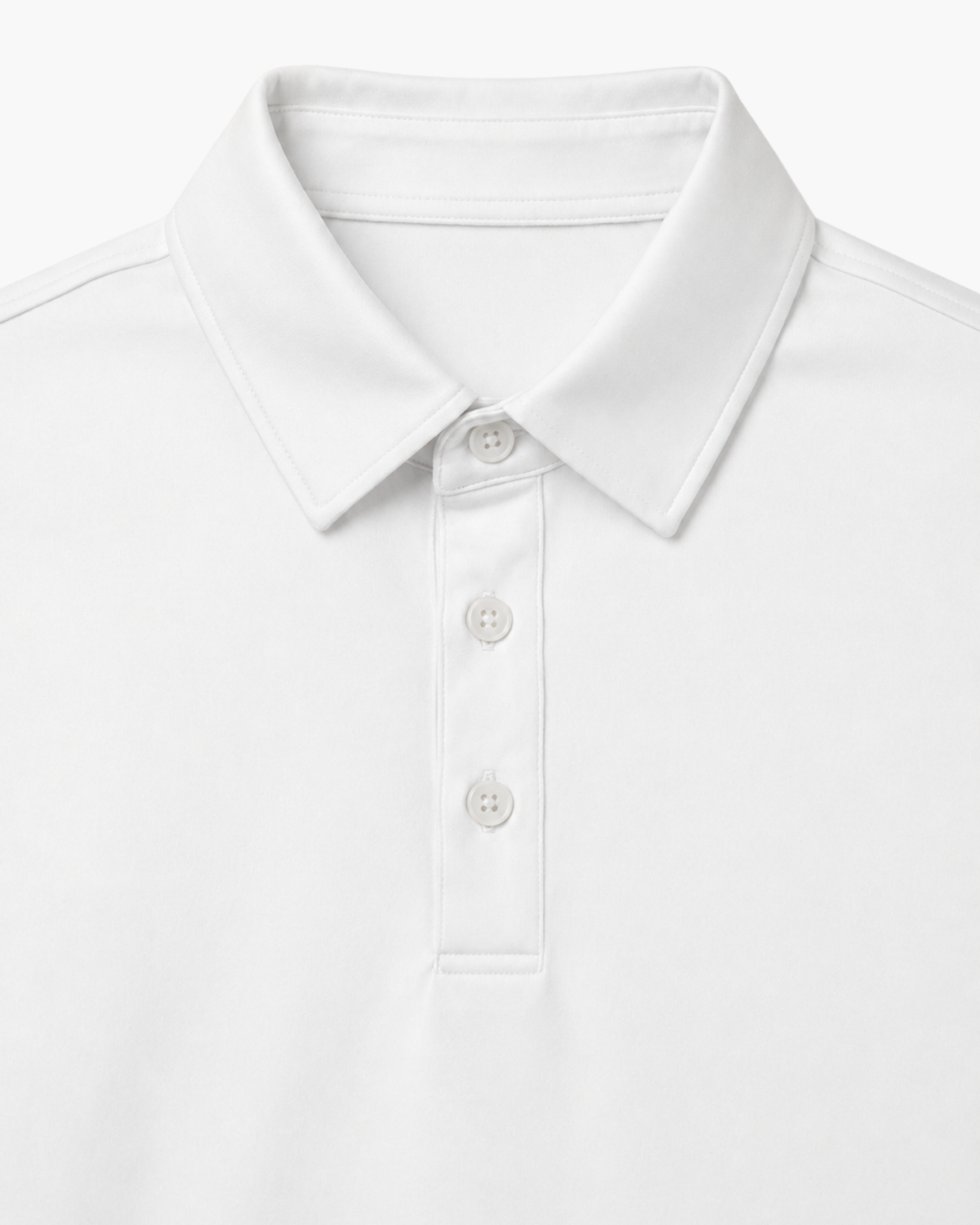MERCERIZED COTTON POLO - WHITE