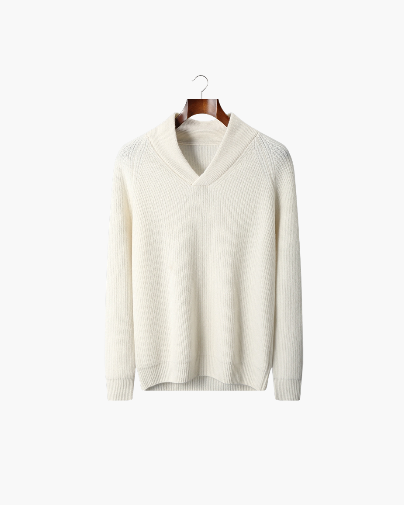 CASHMERE SHAWL COLLAR SWEATER